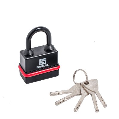 На картинке «Замок навесной БУЛАТ ВС 3-Н65 ПЛ всепогодный 5кл. d=9мм »