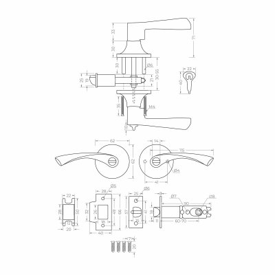 На картинке «Защелка ЗВ2-03 фиксатор РВ (золото) MARLOK»