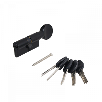 Механизм цилиндровый Аллюр Латунь ЦМВП 60-5К перфоключей_вертушка,черный