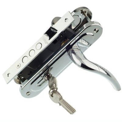 На картинке «Замок врезной "Trodos" ЗВ61/106 3RB CP, хром»