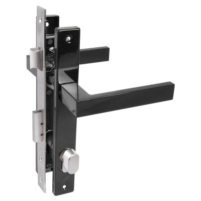 На картинке «Замок врезной с/руч СТАНДАРТ 8520.02.9005 черный, ключ-вертушка »