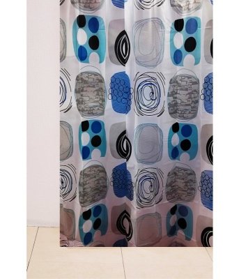 На картинке «Штора для ванной "Delphinium" WS-800 "Фантазия" ПВХ (180х180мм)»