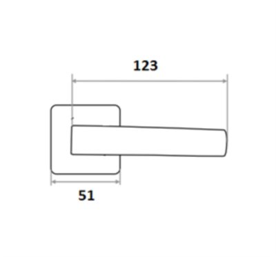 На картинке «Ручка раздельная Trodos "845" серия 03 slim, черный никель»