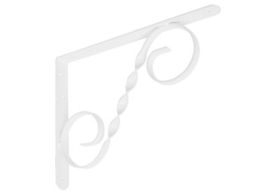 На картинке «Кронштейн фигурный "Домарт" 350х250 мод.3 витой белый »