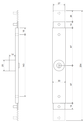 На картинке «Замок роллетный "Роллет RL-01" для рольставней, 2 крестовых ключей (аналог Alutech )»