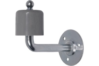 На картинке «Ограничитель дверной настенный 90мм серый»