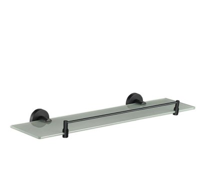 На картинке «Полка стеклянная с бортиком Black 20553»