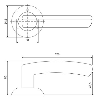 На картинке «Ручки дверные Code Deco H-14093-A-NIS»