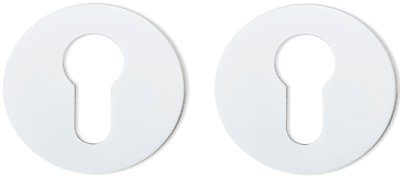 На картинке «Накладка на цилиндр Vrata "AEA20" круг 03, белый матовый»