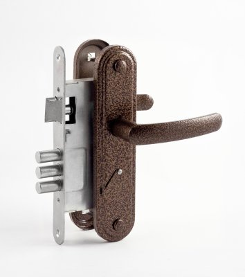 На картинке «Замок врезной ЗВ9-1-02 "Омега" сувальдный, бронза»