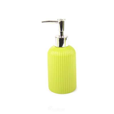 На картинке «Дозатор для ж/мыла керамика Плиссе лайм матовый»