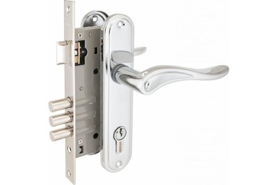 На картинке «Замок врезной "Аллюр" 102/3 СР хром»