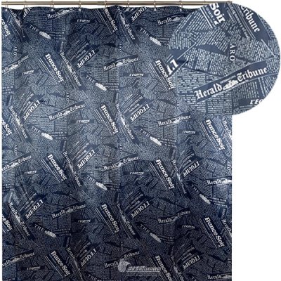 На картинке «Штора для ванной 020А-03 (газета) 1,8*1,7»