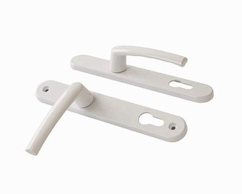 Нажимной гарнитур 25_92мм белый (круглая планка, L = 232мм) (25)