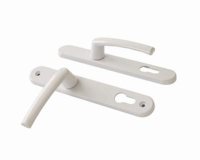 На картинке «Нажимной гарнитур 25/92мм белый (круглая планка, L = 242мм) (25)»