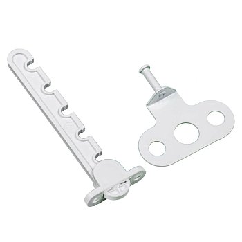 Ограничитель оконный для пластиковых окон 5- гребёнок  пластик белый 