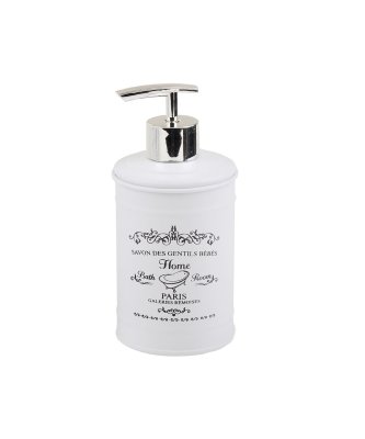 На картинке «Дозатор для жидкого мыла Delphinium "Home", металл, белый»