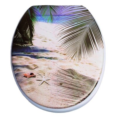 На картинке «Сиденье д/унитаза мягкое SYL-2046 "Пальма"»