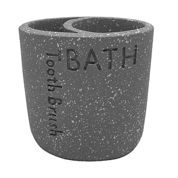 Стакан для зубных щеток Delphinium коллекция Галактика, серый