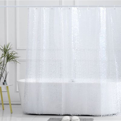 На картинке «Штора для ванной Zenfort "Идиллия 3D" ПВХ 180х180см, 12 колец, прозрачный»