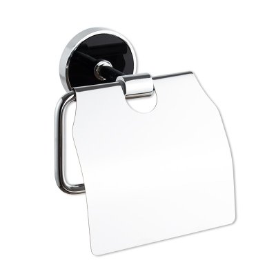 На картинке «Держатель для туалетной бумаги Zenfort коллекция "Либретто" закрытый, черный»