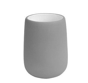 Стакан д/зубн. щеток керамика Soft серый B4333A-2G