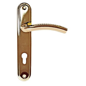 Комплект ручек на планке Trodos AL106_85-M PB золото (85мм)