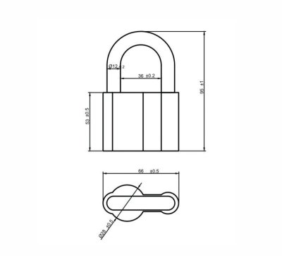 На картинке «Замок навесной Vrata BC-AL-2-70  алюминий, шагрень серый»