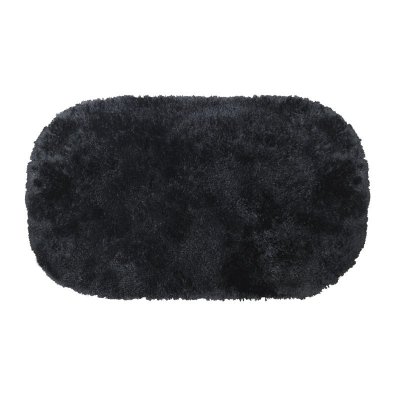 На картинке «Ковер Delphinium коллекция "Овал" микрофибра 60х100см, черный»