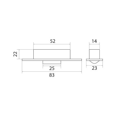 На картинке «Защелка "Trodos" цилиндрическая роликовая (03.01.01) золото»