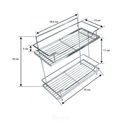 На картинке «Полка хром 2-ая прямая АЕ-593»