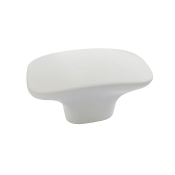 Ручка-кнопка мебельная Trodos 2063K сплав ЦАМ, белый матовый