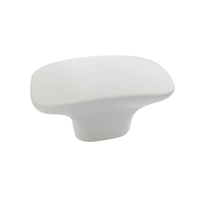 На картинке «Ручка-кнопка мебельная Trodos "2063K" сплав ЦАМ, белый матовый»