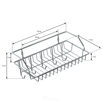 На картинке «Полка хромированная с 5 крючками ZA-021C»
