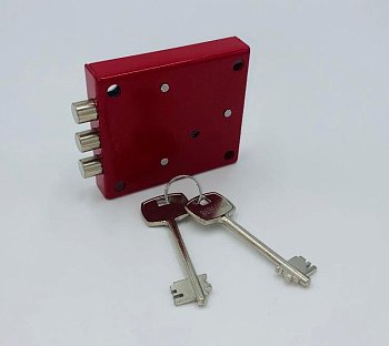 Замок сейфовый KS-206S mini (красный) 2 кл.