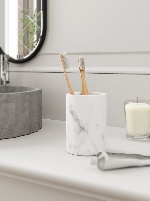 На картинке «Стакан для зубных щеток Zenfort "Бьянка", полирезина»