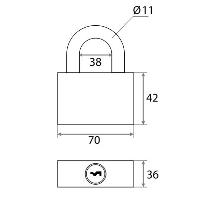 На картинке «Замок навесной "Trodos" (Box) BC2-9-75 полимер»