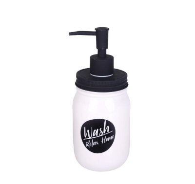 На картинке «Дозатор для ж/мыла керамика Милкис белый B4391-1»