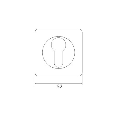 На картинке «Накладка на цилиндр "Trodos" ET02-AL GP/CP "квадрат" графит/хром»