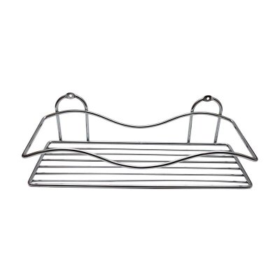 На картинке «Полка настенная Delphinium 1-ярусная прямоугольная "AE-4034", хром»