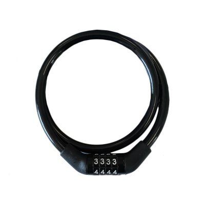 На картинке «Замок кодовый Trodos 2201 велосипедный 8х650, черный»