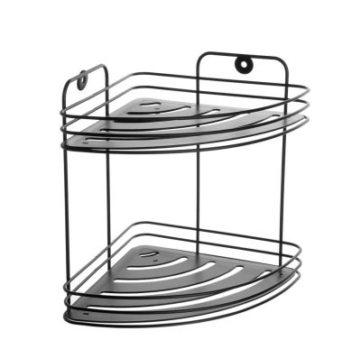 На картинке «Полка угловая Black 2-ая пласт. вставка W7256-2»