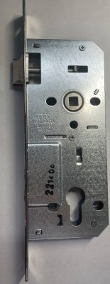 На картинке «Замок врезной цилиндровый для деревянных дверей KALE KILIT 152R,3MR,85BS45,23NP,w/o SP,w/o Ros,STB»