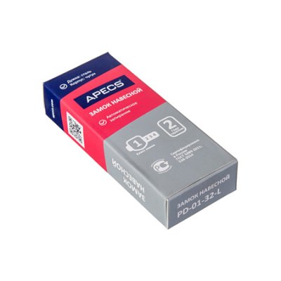 На картинке «Замок навесной "Apecs" PD-01-32-L полимер (бокс)»