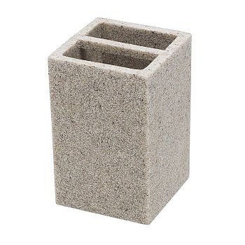 Стакан для зубных щеток Zenfort коллекция Светлый камень, полирезина