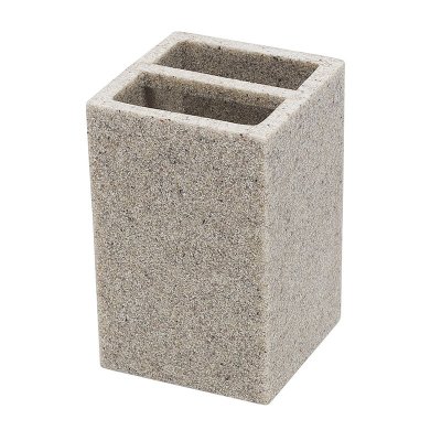 На картинке «Стакан для зубных щеток Zenfort коллекция "Светлый камень", полирезина»