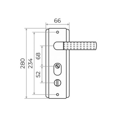 На картинке «Комплект ручек РД-6608 SN универсальный (Тип 8) Marlok»