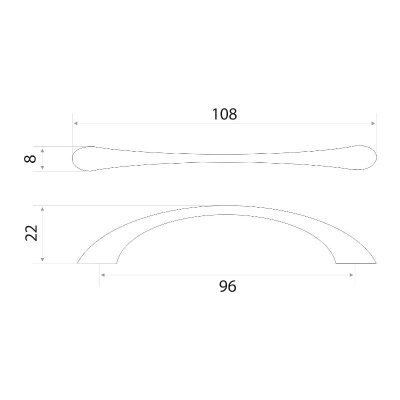 На картинке «Ручка-скоба 14.143.05 "204" 96, никель»