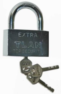 На картинке «Замок навесной"Extra" ВС-60 прямоугольный, хром, 3 финских ключа»