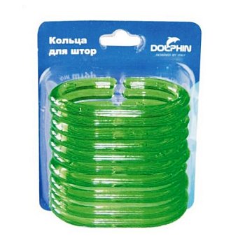 Набор колец для штор Dolphin (12 шт) зеленые